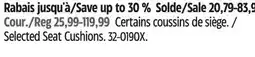 Canadian Tire Selected Seat Cushions offer