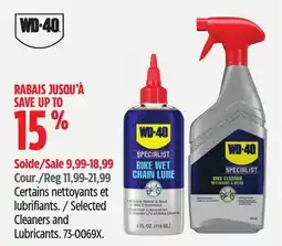 Canadian Tire Certains nettoyants et lubrifiants offer