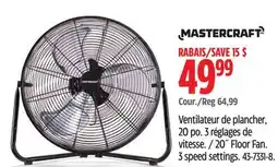 Canadian Tire 20˝ Floor Fan. 3 speed settings offer