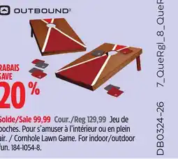 Canadian Tire OUTBOUND Cornhole Lawn Game. For indoor/outdoor fun offer