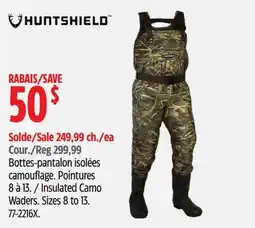 Canadian Tire HUNTSHIELD Insulated Camo Waders offer