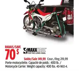 Canadian Tire Motorcycle Carrier offer