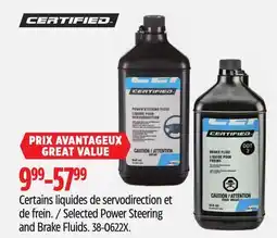 Canadian Tire Certains liquides de servodirection et de frein offer