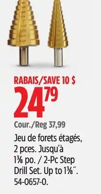 Canadian Tire Mastercraft 2-Pc Step Drill Set offer