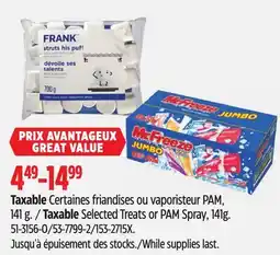 Canadian Tire Taxable Selected Treats or PAM Spray, 141g offer