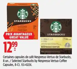Canadian Tire Selected Starbucks by Nespresso Vertuo Coffee Capsules offer