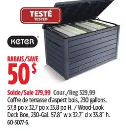 Canadian Tire Wood-Look Deck Box offer