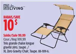 Canadian Tire For LIVING XL Zero Gravity Chair, Taupe offer