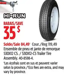 Canadian Tire 530X12-C5 Trailer Tire Assembly offer