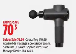 Canadian Tire Gaiam 5-Speed Percussion Massage Device offer
