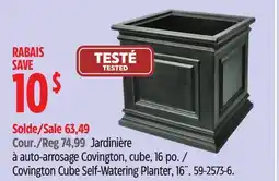 Canadian Tire Covington Cube Self-Watering Planter, 16˝ offer