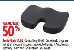 Canadian Tire AutoTrends Memory Foam and Gel Cushion offer