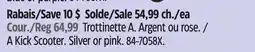 Canadian Tire A Kick Scooter. Silver or pink offer