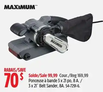 Canadian Tire MAXIMUM 3 x 21˝ Belt Sander offer