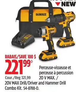 Canadian Tire DEWALT 20V MAX Drill/Driver and Hammer Drill Combo Kit offer