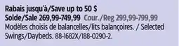 Canadian Tire Selected Swings/Daybeds offer