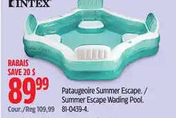 Canadian Tire Intex Summer Escape Wading Pool offer
