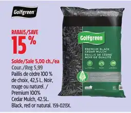 Canadian Tire Premium 100% Cedar Mulch, 42.5L. Black, red or natural offer