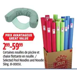 Canadian Tire Selected Pool Noodles and Noodle Sling offer