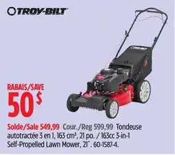 Canadian Tire 163cc 3-in-1 Self-Propelled Lawn Mower, 21˝ offer