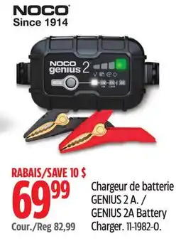 Canadian Tire NOCO GENIUS 2A Battery Charger offer