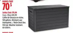 Canadian Tire Resin Deck Box. 150-Gal. Weather resistant offer