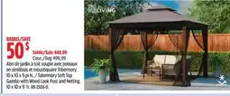 Canadian Tire Tobermory Soft Top Gazebo with Wood Look Post and Netting offer