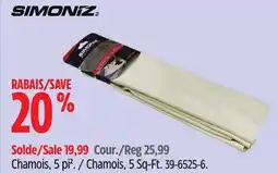 Canadian Tire SIMONIZ Chamois, 5Sq-Ft offer