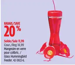 Canadian Tire Glass Hummingbird Feeder offer