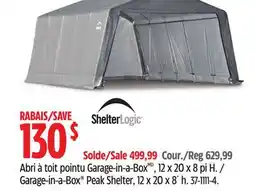 Canadian Tire Garage-in-a-Box Peak Shelter offer