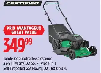 Canadian Tire Certified 174cc 3-in-1 Self-Propelled Gas Mower, 22˝ offer