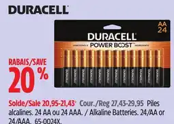 Canadian Tire Duracell Alkaline Batteries offer