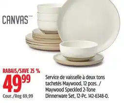Canadian Tire Maywood Speckled 2-Tone Dinnerware Set, 12-Pc offer