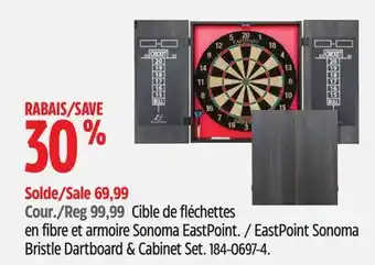 Canadian Tire EastPoint Sonoma Bristle Dartboard & Cabinet Set offer