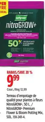 Canadian Tire NitroGROW+ Premium Flower & Bloom Potting Mix offer