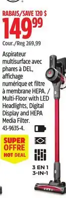 Canadian Tire Multi-Floor with LED Headlights, Digital Display and HEPA Media Filter offer