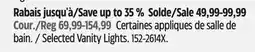 Canadian Tire Selected Vanity Lights offer