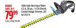 Canadian Tire 4.2A Electric Corded Hedge Trimmer offer