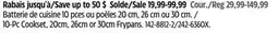 Canadian Tire 10-Pc Cookset, 20cm, 26cm or 30cm Frypans offer