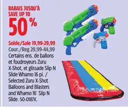Canadian Tire Selected Zuru X-Shot Balloons and Blasters and Whamo 16´ Slip N Slide offer
