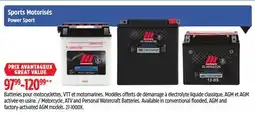 Canadian Tire Motomaster Motorcycle, ATV and Personal Watercraft Batteries offer