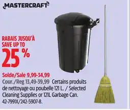 Canadian Tire Selected Cleaning Supplies or 121L Garbage Can offer