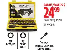 Canadian Tire Stanley Black Chrome Socket Set offer