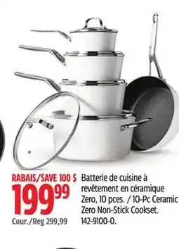 Canadian Tire 10-Pc Ceramic Zero Non-Stick Cookset offer