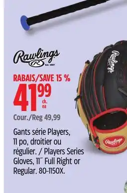Canadian Tire Players Series Gloves, 11˝ Full Right or Regular offer