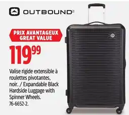Canadian Tire Expandable Black Hardside Luggage with Spinner Wheels offer