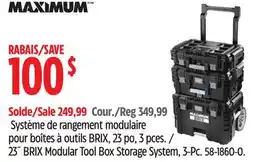 Canadian Tire MAXIMUM 23˝ BRIX Modular Tool Box Storage System, 3-Pc offer