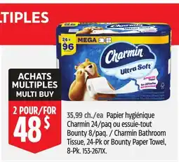 Canadian Tire Charmin Bathroom Tissue, 24-Pk or Bounty Paper Towel, 8-Pk offer