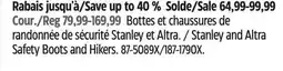 Canadian Tire Stanley and Altra Safety Boots and Hikers offer