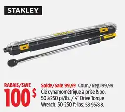 Canadian Tire STANLEY 1β2Λ Drive Torque Wrench offer